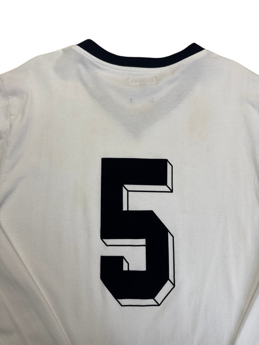 Retro Copa DFB Langarm Trikot 1970s #5 Weiß