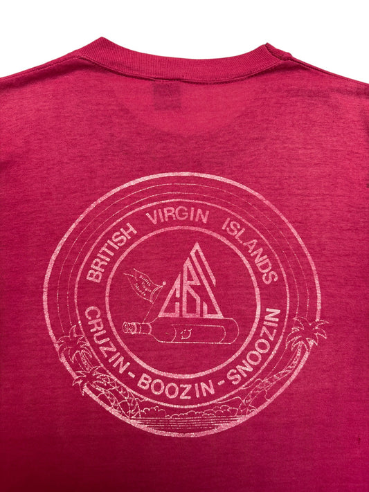 80s Jerzees Souvenir Shirt "British Virgin Islands" Made In USA Single Stitch Rosa M