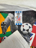 1993 Adidas Shirt Brazil Vs. England US Cup Single Stitch Made In USA Weiß