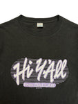 80s Chad Souvenir Shirt "Hi y'all - from Dallas" Single Stitch Made In USA Schwarz L