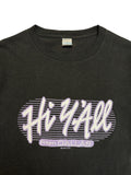80s Chad Souvenir Shirt "Hi y'all - from Dallas" Single Stitch Made In USA Schwarz L
