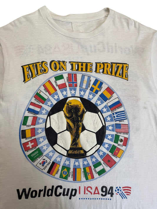 1994 Fan Shirt World Cup "Eyes on the prize" Single Stitch Weiß