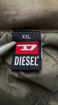 Vintage Diesel Trucker-Jacket 90s Gefüttert Mit Lederkragen Made In Italy Sand/Beige XXL