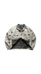 Vintage Diesel Trucker-Jacket 90s Gefüttert Mit Lederkragen Made In Italy Sand/Beige XXL