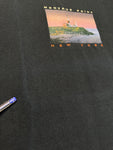 90s Yesterdays Souvenir Shirt Bestickt "Montauk Point - New York" Made In USA Schwarz L