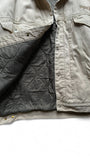 Vintage Diesel Trucker-Jacket 90s Gefüttert Mit Lederkragen Made In Italy Sand/Beige XXL