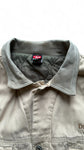 Vintage Diesel Trucker-Jacket 90s Gefüttert Mit Lederkragen Made In Italy Sand/Beige XXL