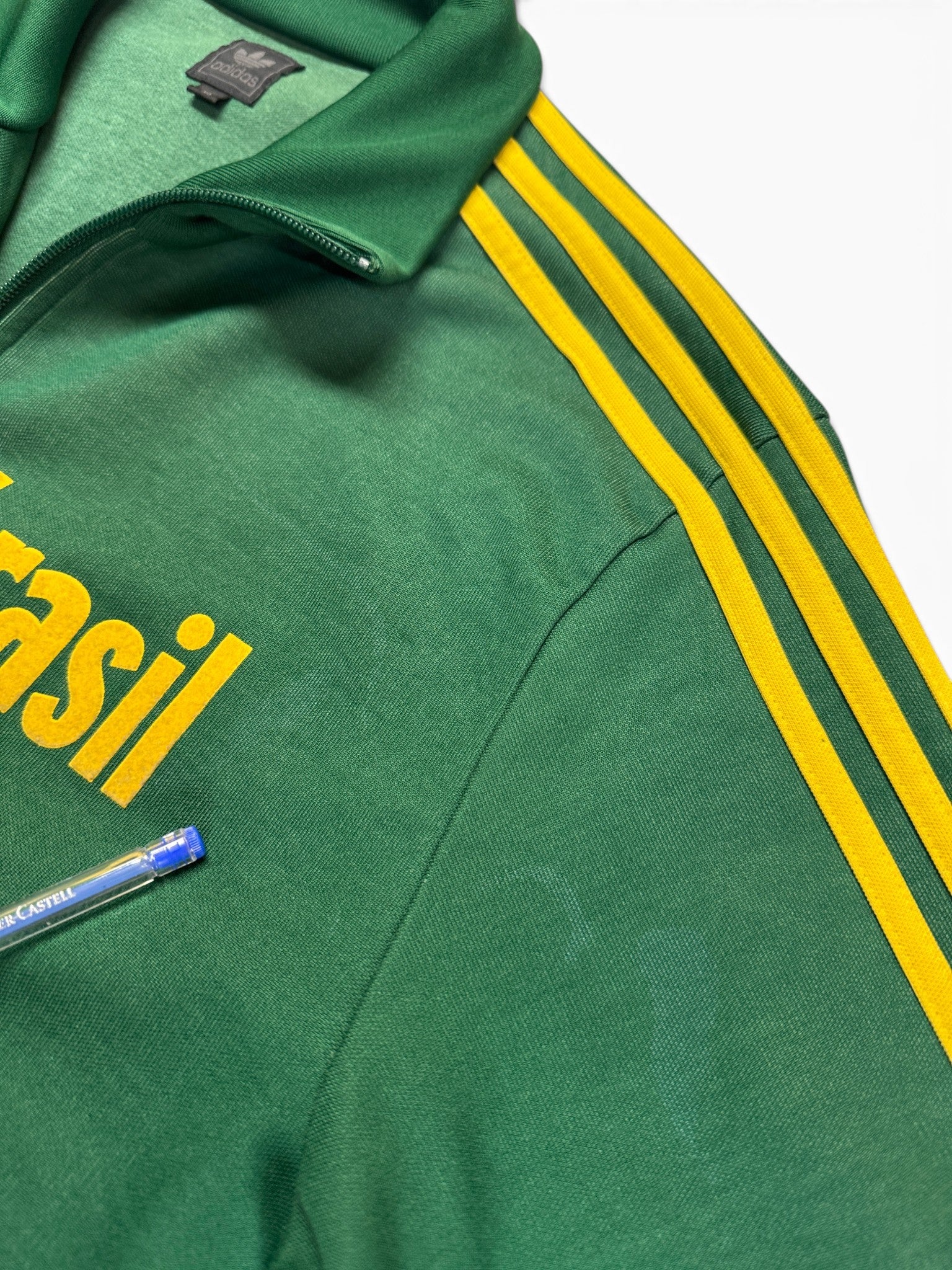 2006 Adidas Retro Sportjacke Brasil "All Time Greatest" Grün Gelb