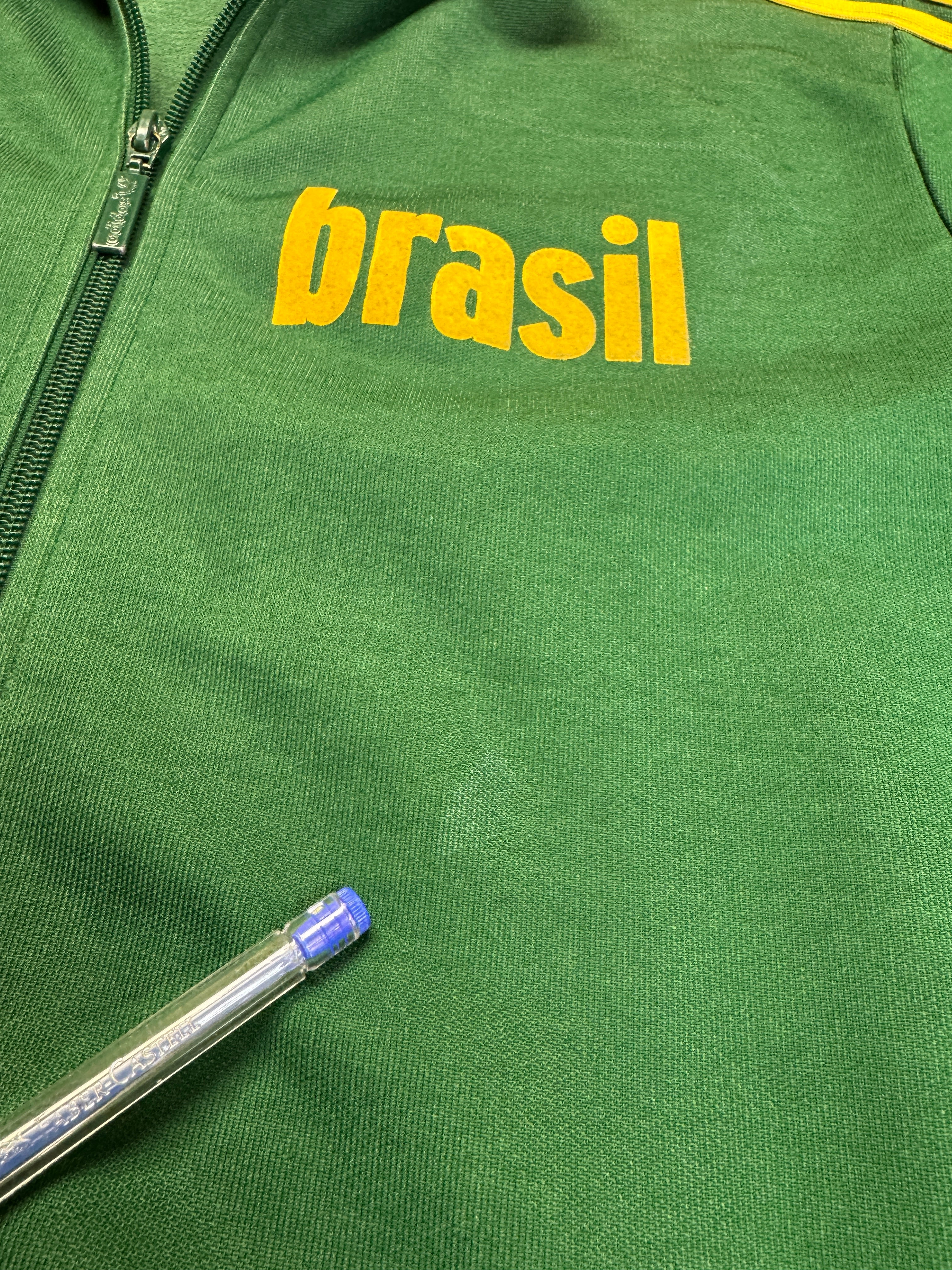 2006 Adidas Retro Sportjacke Brasil "All Time Greatest" Grün Gelb