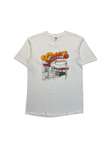 1996 Tennessee Gold Souvenir Shirt "Cheers Bar Boston" Single Stitch Made In USA Weiß L