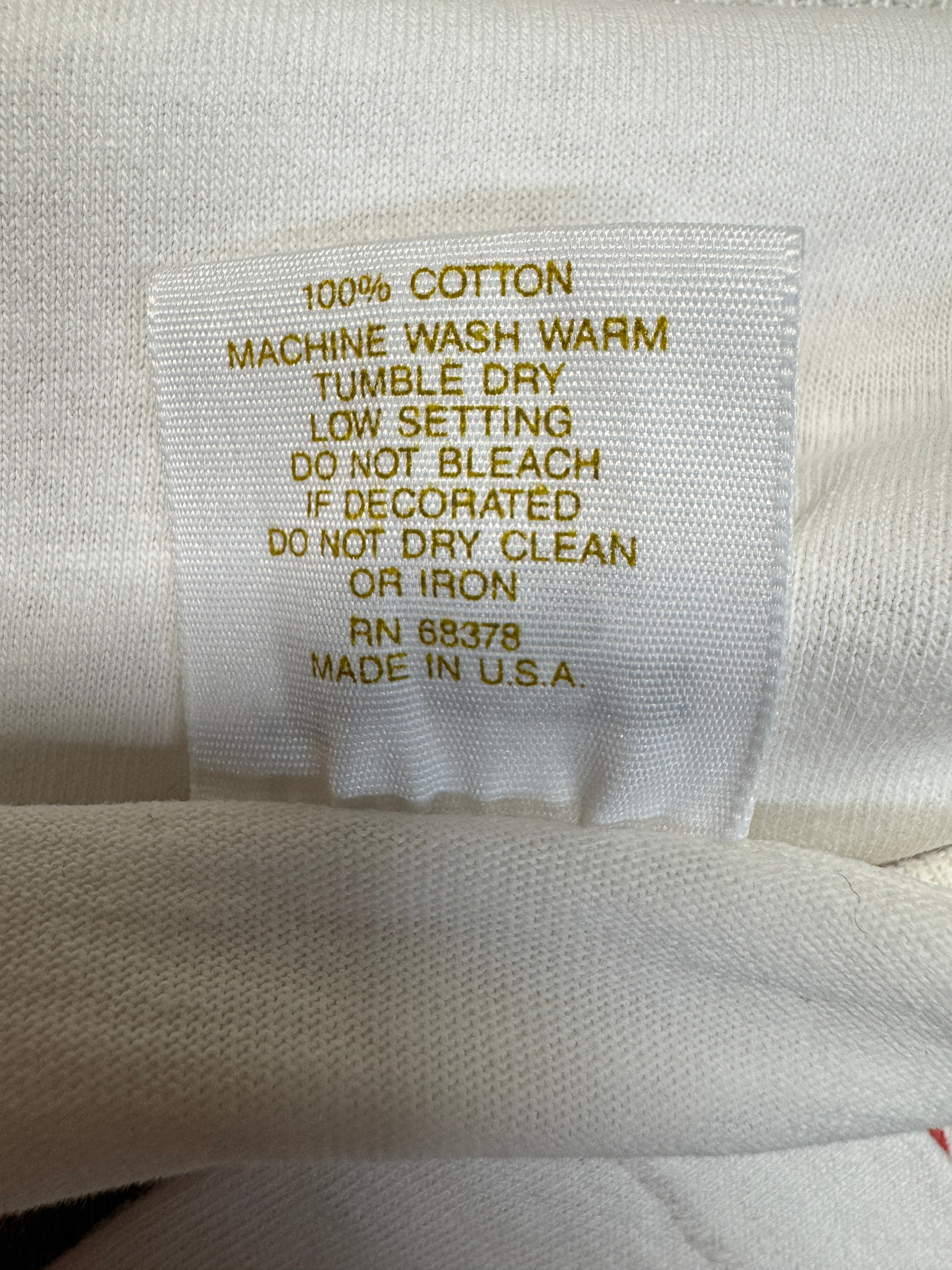 1996 Tennessee Gold Souvenir Shirt "Cheers Bar Boston" Single Stitch Made In USA Weiß L