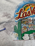 1991 L.A. Trashed Souvenir Shirt "Las Vegas" Double Sleeve Single Stitch Heather Grau XL