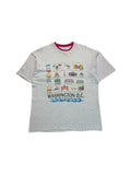 90s Souvenir Shirt "Washington D.C.- Experience 14th Street" Single Stitch Heather Grau L-XL