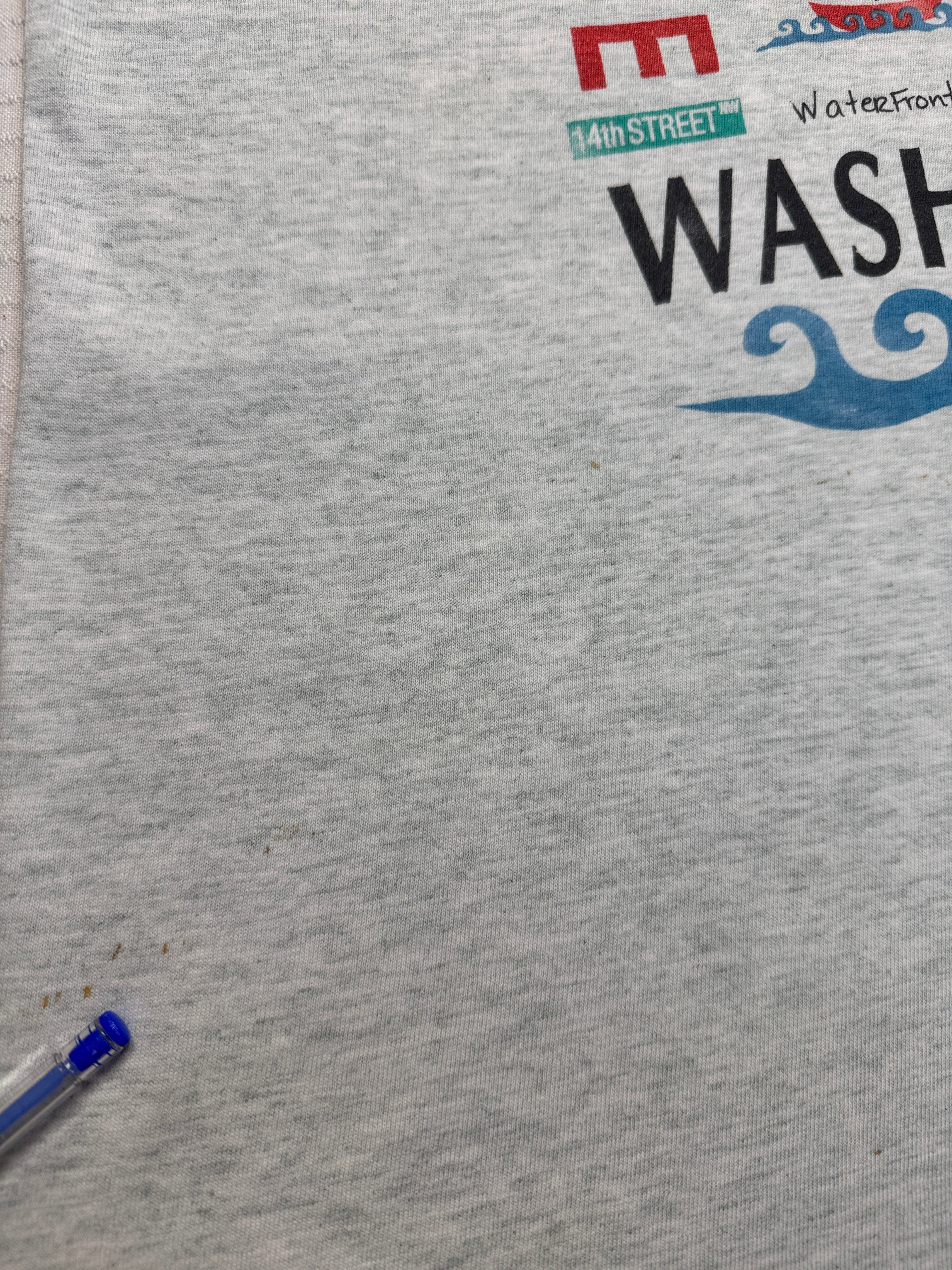 90s Souvenir Shirt "Washington D.C.- Experience 14th Street" Single Stitch Heather Grau L-XL
