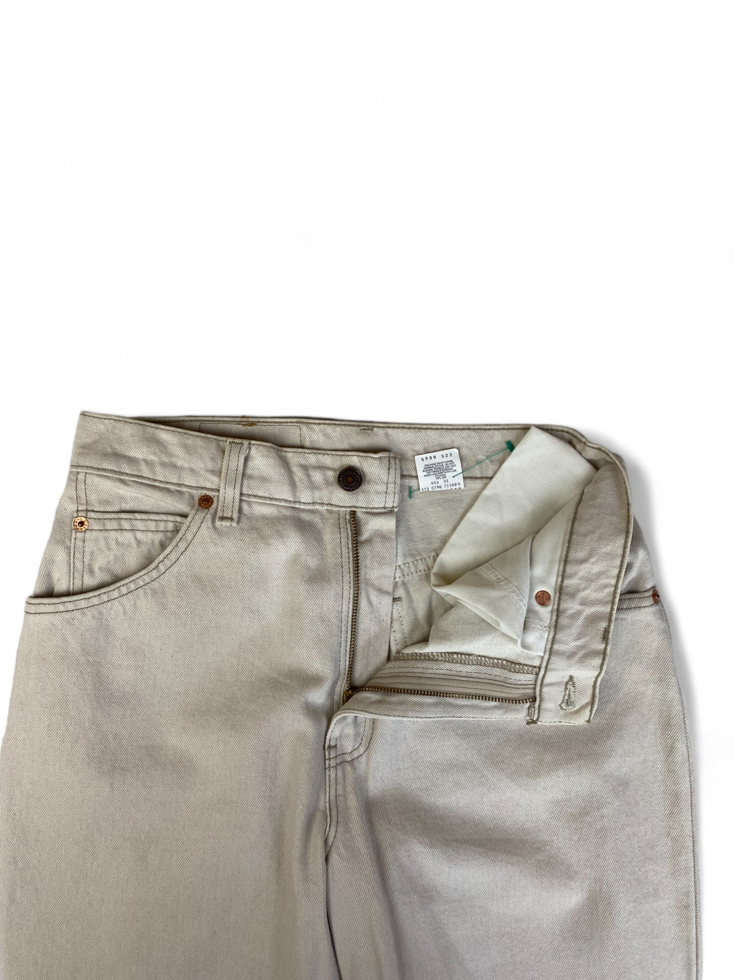 Vintage Levis Jeans 951 Orange Tab Relaxed Fit Tapered Leg Damen Sandfarben (8 MED) M