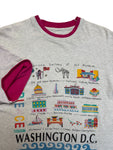 90s Souvenir Shirt "Washington D.C.- Experience 14th Street" Single Stitch Heather Grau L-XL