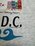 90s Souvenir Shirt "Washington D.C.- Experience 14th Street" Single Stitch Heather Grau L-XL