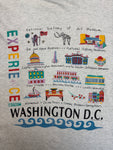 90s Souvenir Shirt "Washington D.C.- Experience 14th Street" Single Stitch Heather Grau L-XL