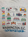 90s Souvenir Shirt "Washington D.C.- Experience 14th Street" Single Stitch Heather Grau L-XL