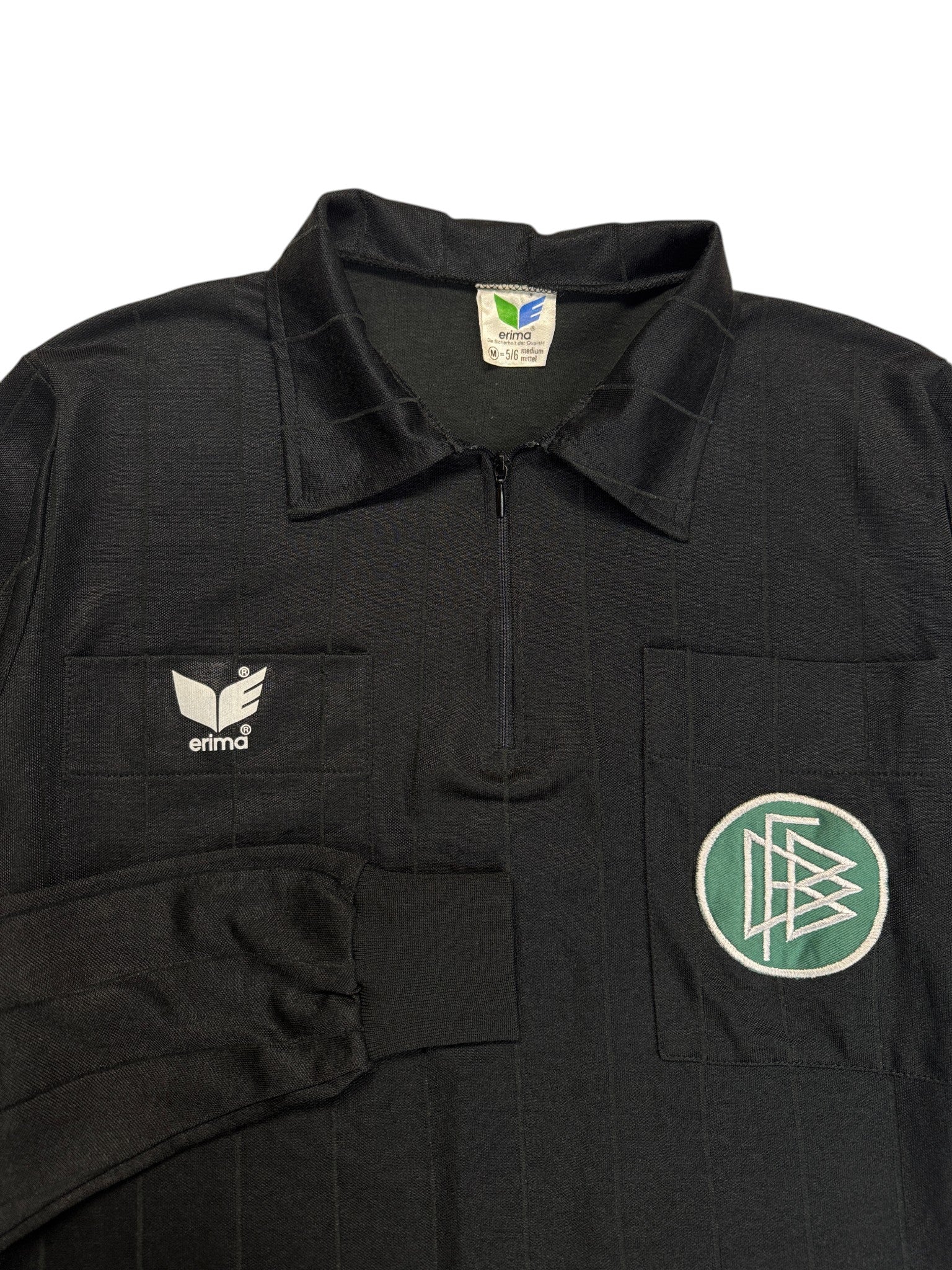 80s Erima Schiedsrichter Trikot Made In West Germany Schwarz