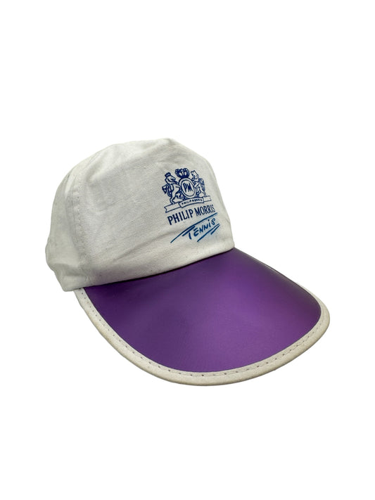 Vintage Philip Morris Cap Deadstock Mit Etikett Weiß Lila One Size
