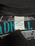 90s Prairie Mountain Souvenir Shirt "Roadkill Café - You Kill ’Em We Grill ’Em" Single Stitch Made In USA Schwarz L