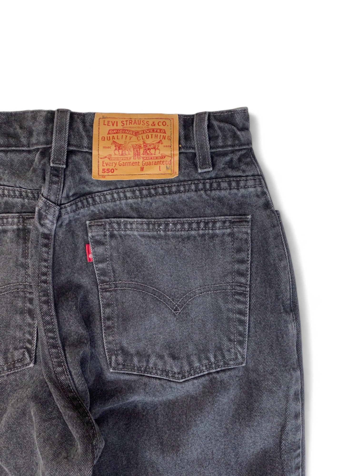Vintage Levis Jeans 550 Relaxed Fit Tapered Leg Damen Grau (14 PET.) M