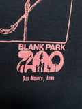 80s Healthknit Souvenir Shirt "Blank Park Zoo - Des Moines, Iowa" Single Stitch Made In USA Dunkelblau S