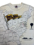 90s Art Unlimited AOP Souvenir Shirt "The Civil War" Made In USA Weiß XL