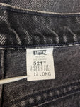 Vintage Levis Jeans 521 Tapered Fit Tapered Leg Damen Blau (12 LONG) L