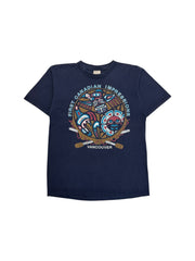 90s Wilson Souvenir Shirt "First Canadian Impressions - Vancouver" Made In Canada Single Stitch Dunkelblau L