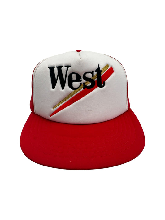 Vintage King Cap West Promo Mesh 90s Rot Weiß One Size