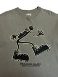 1996 EMI Souvenir Shirt "Paradise Ranch Buffalo, Wyoming" Made In USA Khaki L