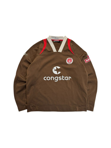 2010/11 DoYouFootball Trainings Sweater St.Pauli Congstar Astra Braun L