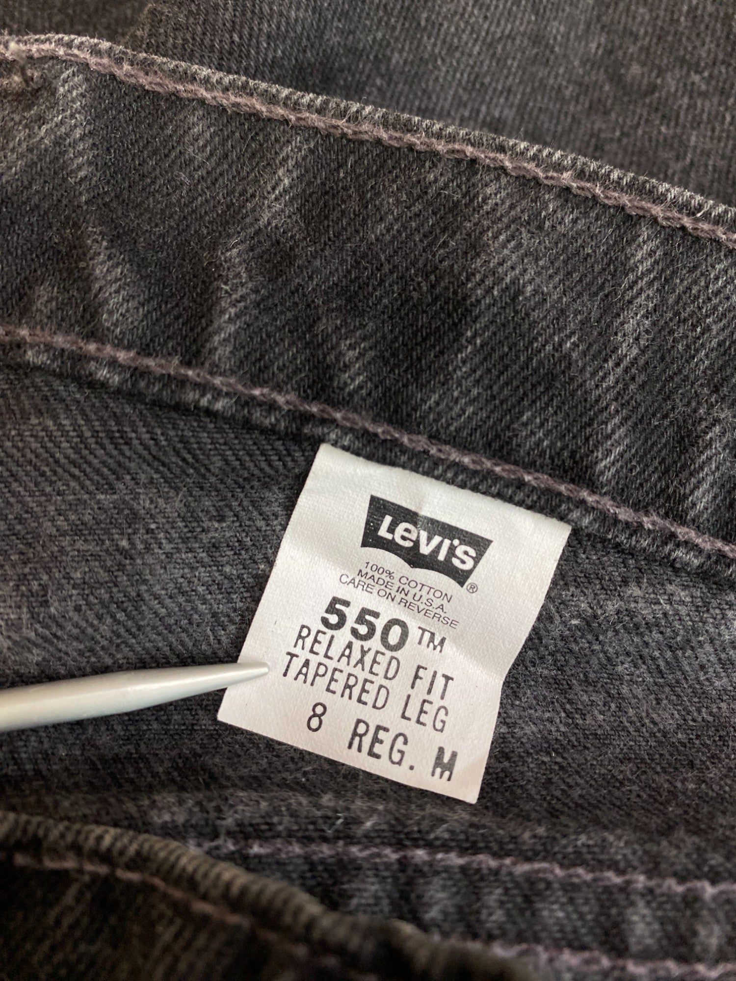 Vintage Levis Jeans 550 Relaxed Fit Tapered Leg Damen Schwarz (8 REG.) M