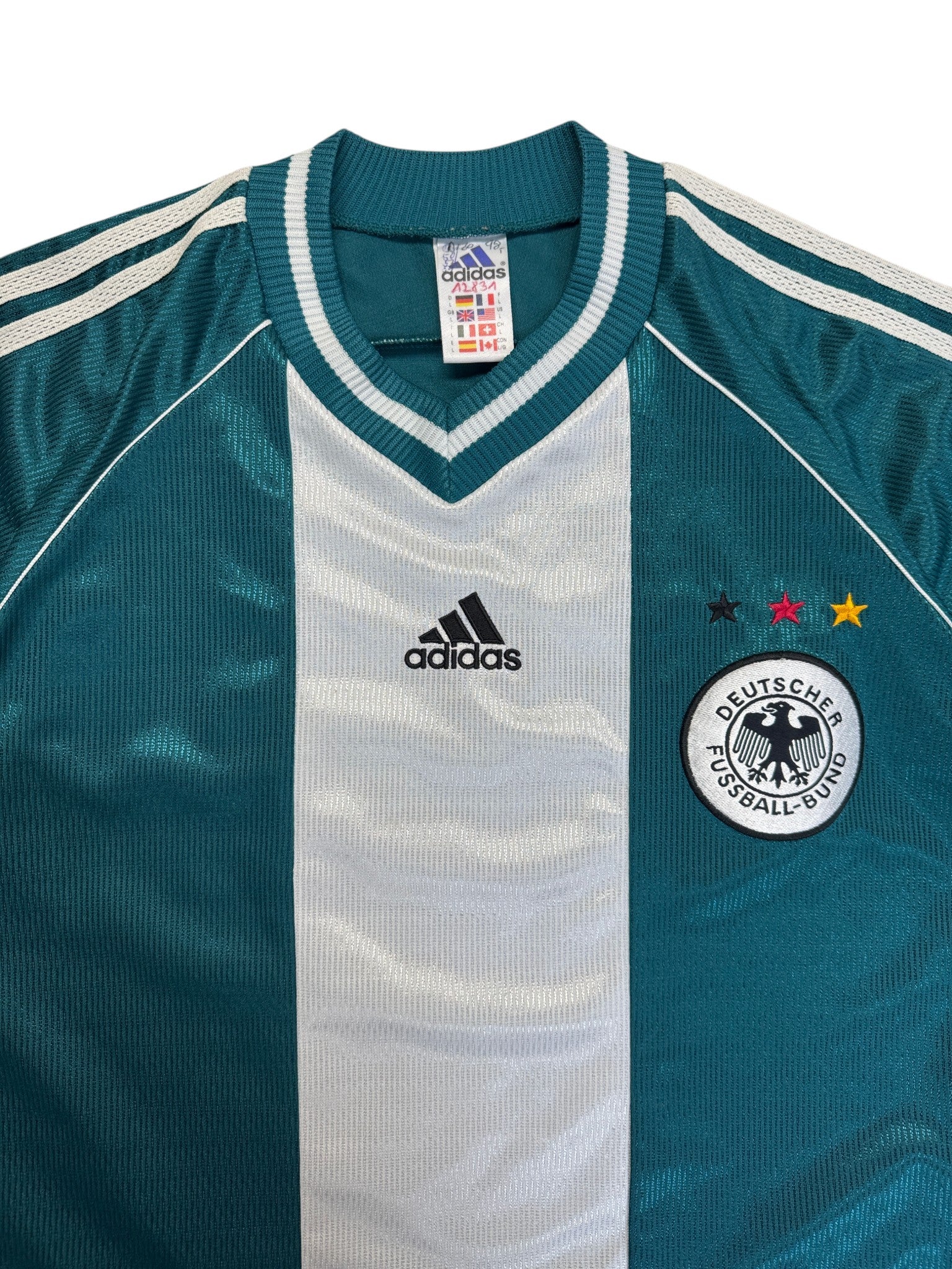 1998 Adidas Trikot DFB #10 Matthäus Made In Portugal Grün