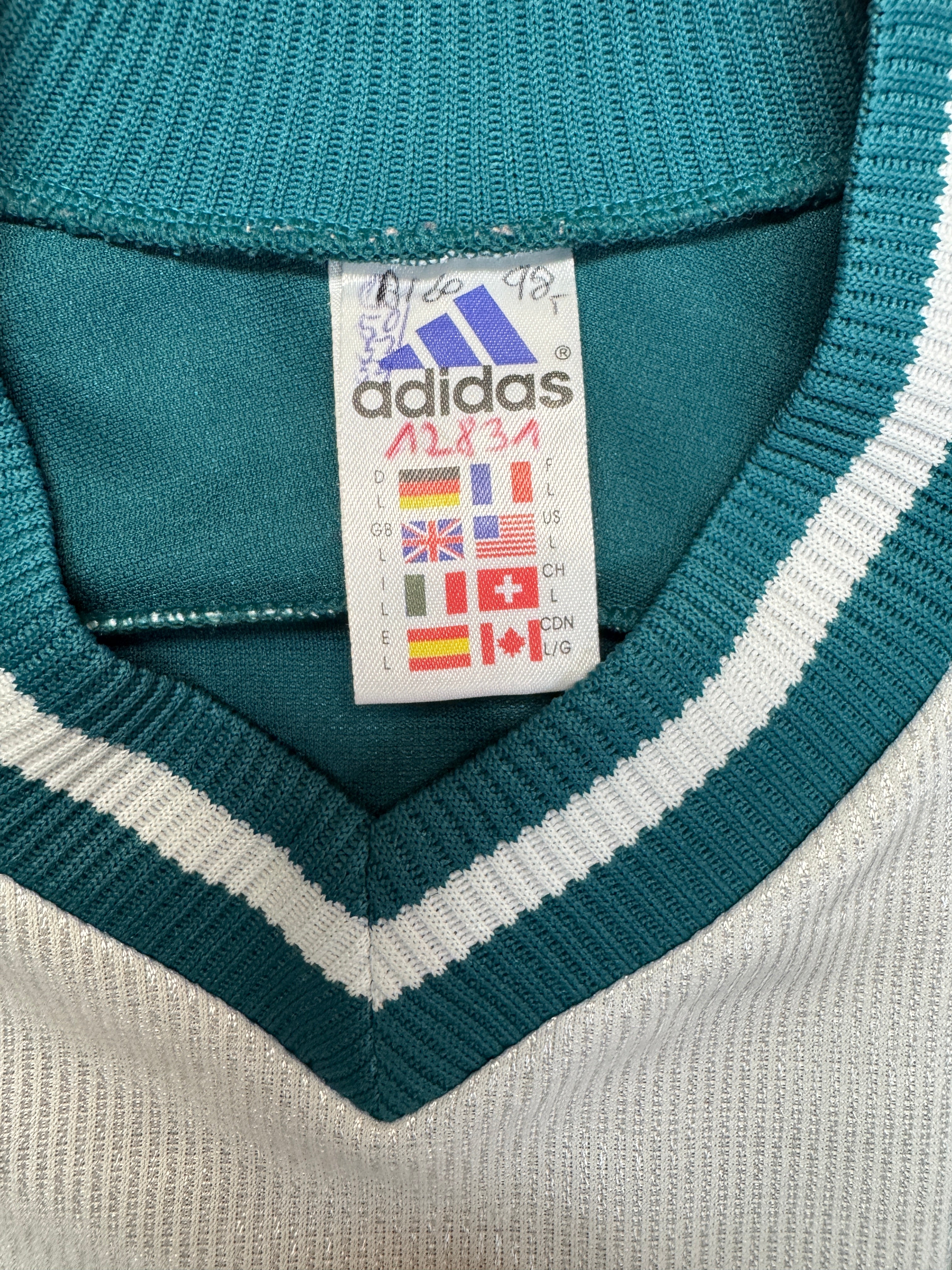 1998 Adidas Trikot DFB #10 Matthäus Made In Portugal Grün