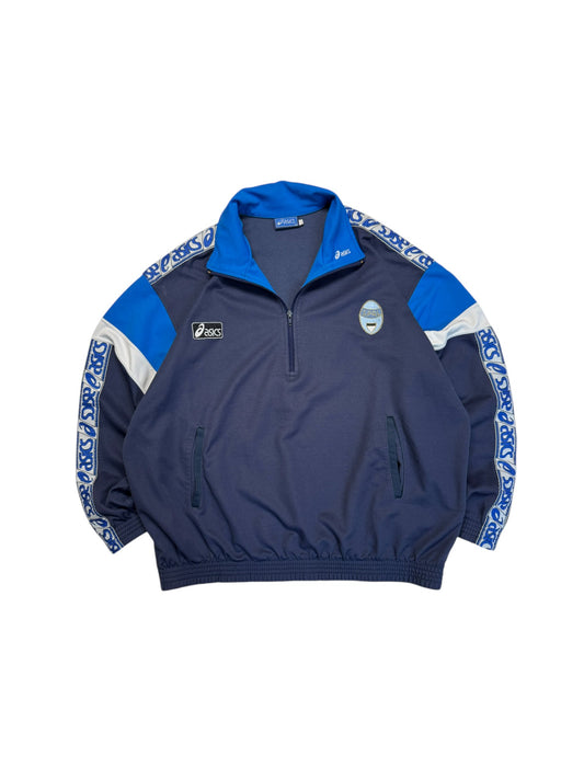 90s SPAL Ferrara Trainingstop Asics Cassa di Risparmio Ferrara Dunkelblau XXL