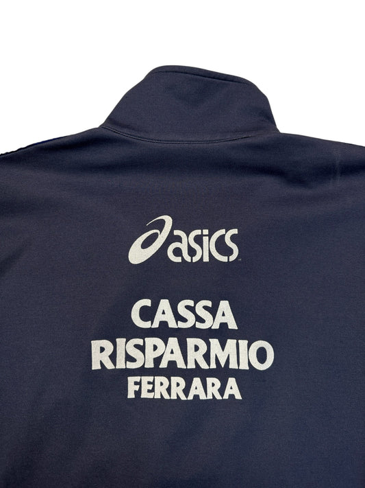 90s SPAL Ferrara Trainingstop Asics Cassa di Risparmio Ferrara Dunkelblau XXL