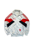 80s Adidas Trainingsjacke LBC Lichtenrader BC 25 Grau Rot D5 M