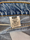 Vintage Levis Jeans 951 Orange Tab Relaxed Fit Tapered Leg Damen Blau (16 SHORT) L - XL