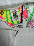 Vintage Desert Sportswear Shirt 1991 Clearwater Beach Florida Made In USA Single Stitch Weiß L