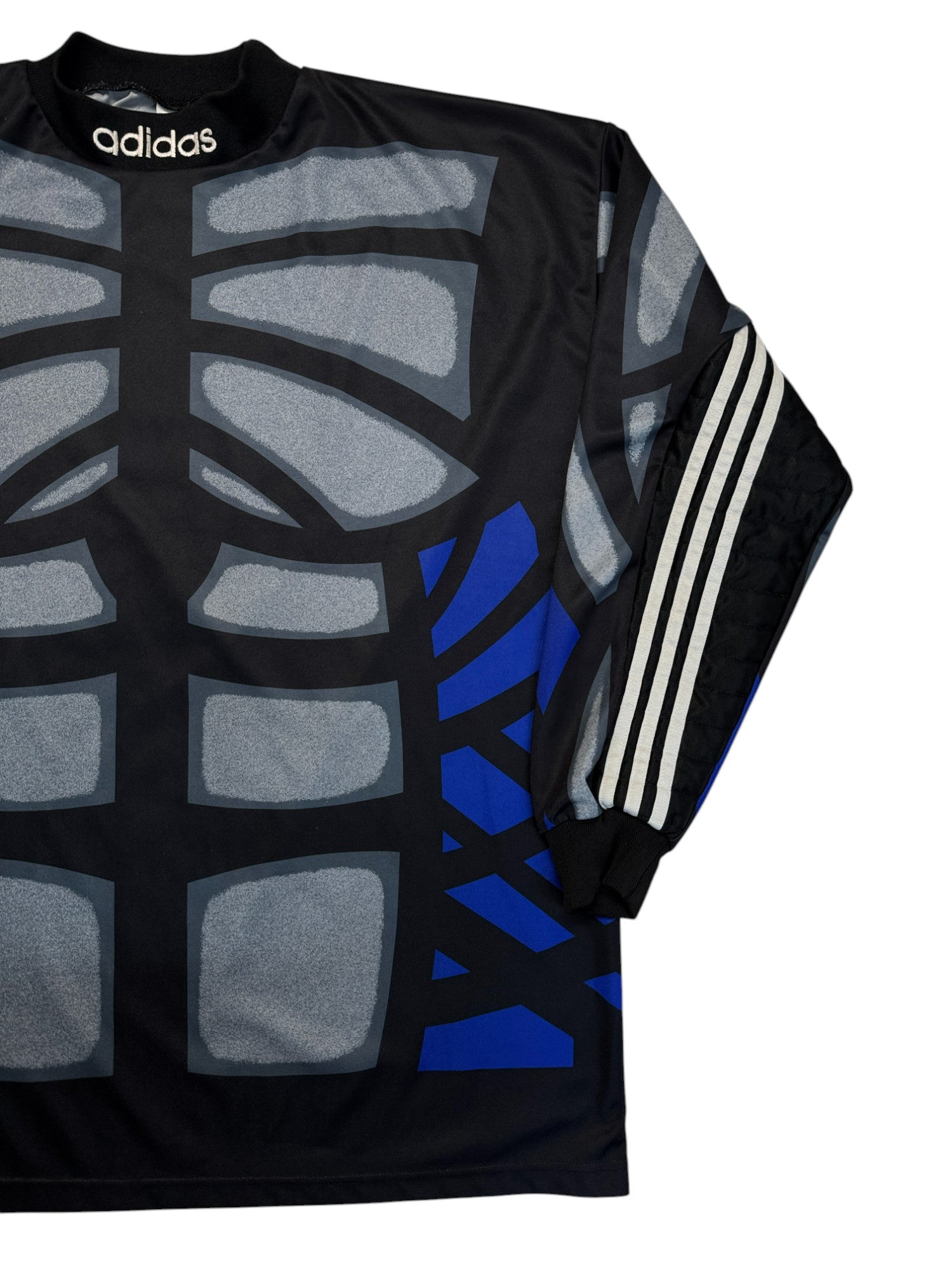 90s Adidas Torwarttrikot "Terminator" Template Made In England Schwarz Grau XL