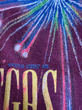 Vintage Miller Shirt "Las Vegas Firework" Made In USA Dunkelrot M