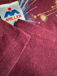 Vintage Miller Shirt "Las Vegas Firework" Made In USA Dunkelrot M