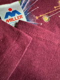 Vintage Miller Shirt "Las Vegas Firework" Made In USA Dunkelrot M