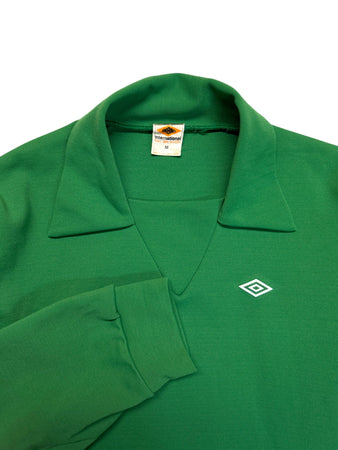 Rare! 70s Umbro Trikot Langarm Template Made In England Grün M