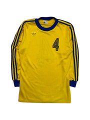 70s Adidas By Erima Trikot Langarm TuS Jork #4 Made In West Germany Gelb Blau 5/6 M