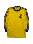 70s Adidas By Erima Trikot Langarm TuS Jork #4 Made In West Germany Gelb Blau 5/6 M