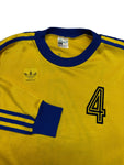 70s Adidas By Erima Trikot Langarm TuS Jork #4 Made In West Germany Gelb Blau 5/6 M